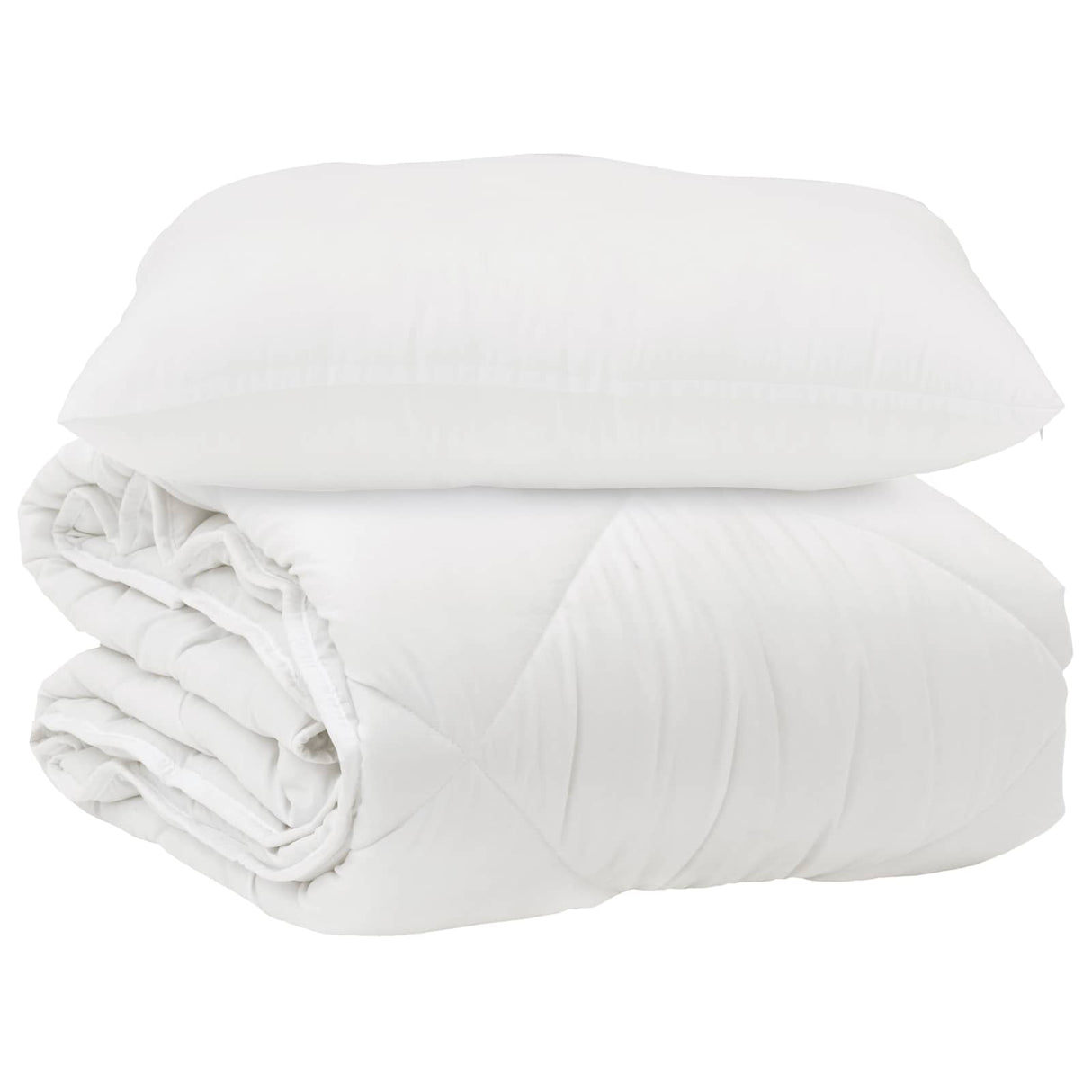 Vidaxl dekbed met kussen 2 pcs wit microvezel