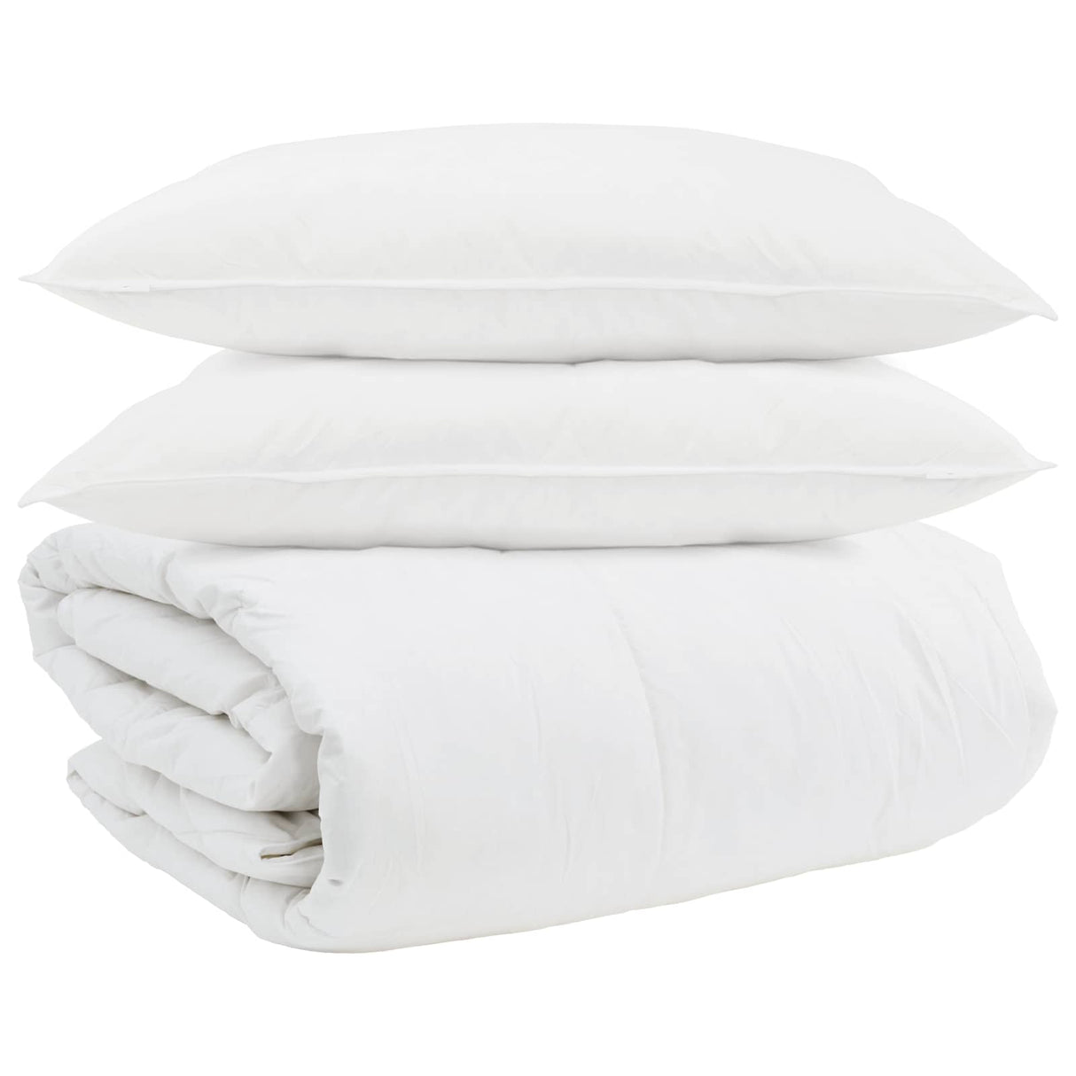 Vidaxl dekbed set met kussen 3 pcs wit donsveertjes