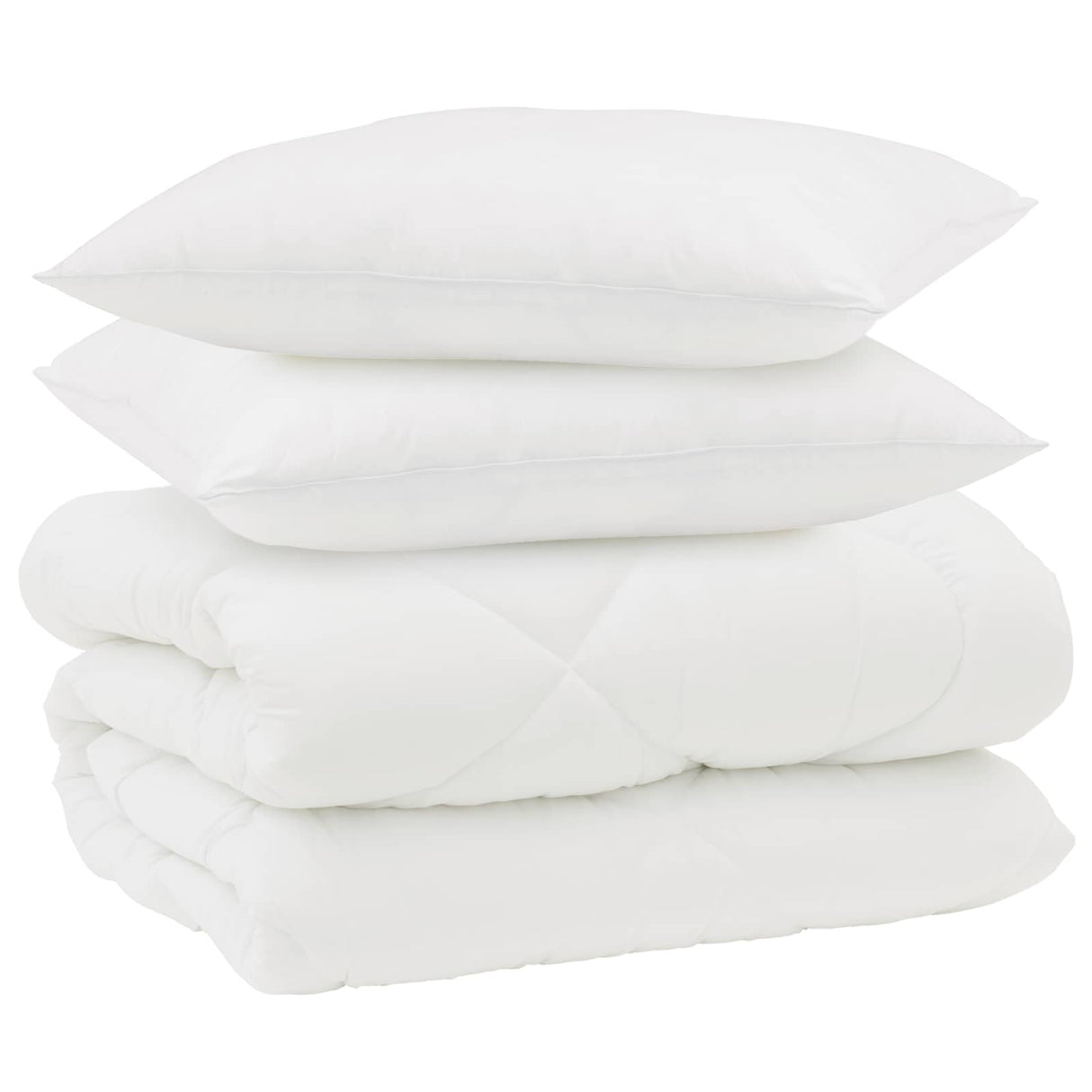 Vidaxl winter dekbed met kussen 3 pcs wit microvezel