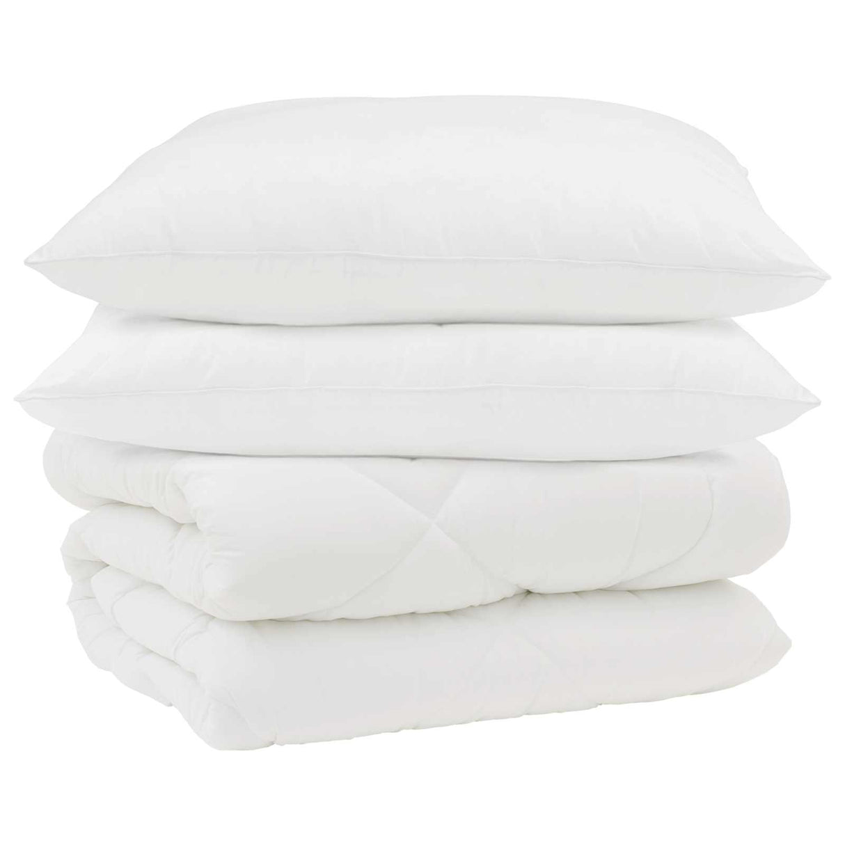Vidaxl winter dekbed met kussen 3 pcs wit microvezel