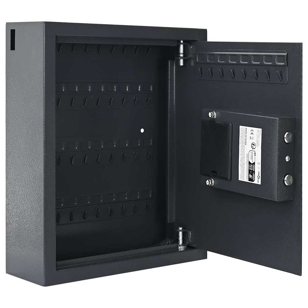 Vidaxl digitale kluis met slot donkergrijs 30 x 10 x 36,5 cm staal