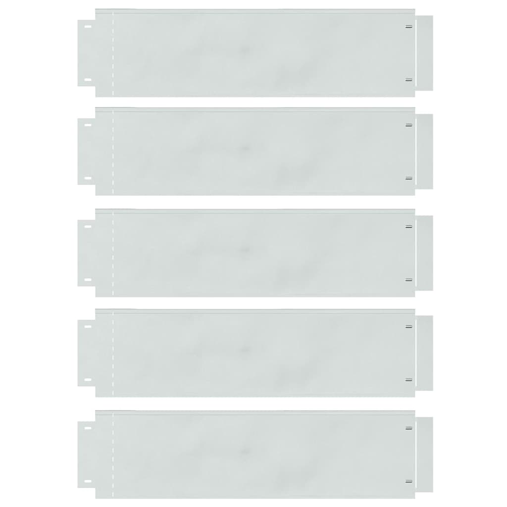 Vidaxl gazonranden 5 pcs zilver 100 x 25 x 0,07 cm