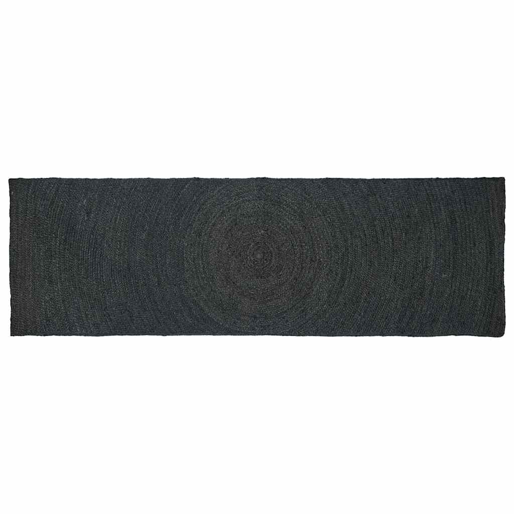 Vidaxl vloerkleden rechthoekig donkergrijs 80 x 300 cm jute