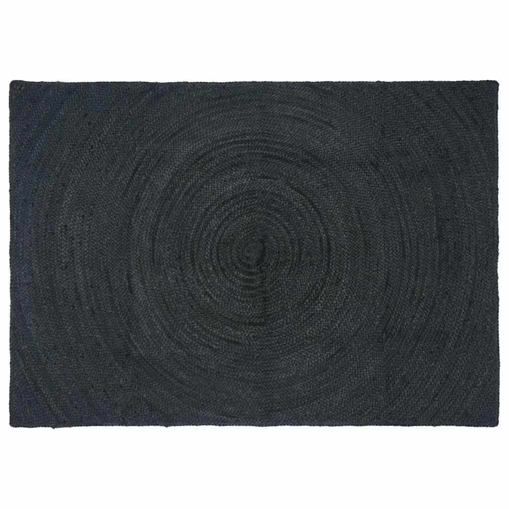 Vidaxl vloerkleden rechthoekig donkergrijs 120 x 170 cm jute
