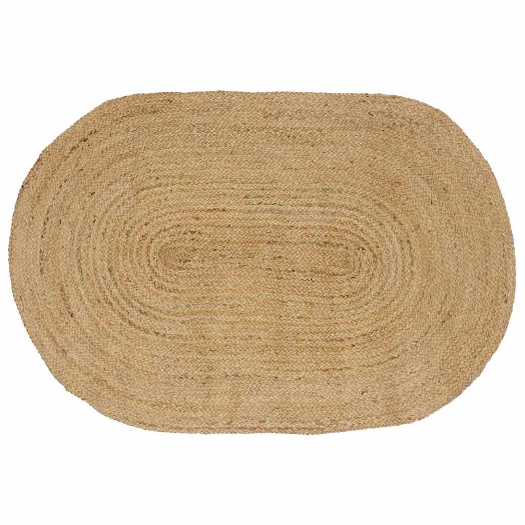 Vidaxl vloerkleden ovaal naturel 205 x 305 cm jute