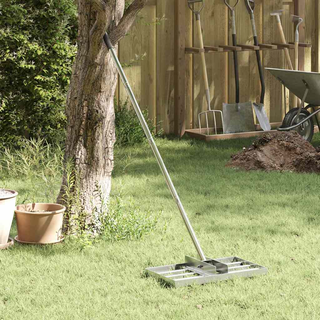 Vidaxl tuinhark zilver 45 x 25 x 200 cm roestvrij staal