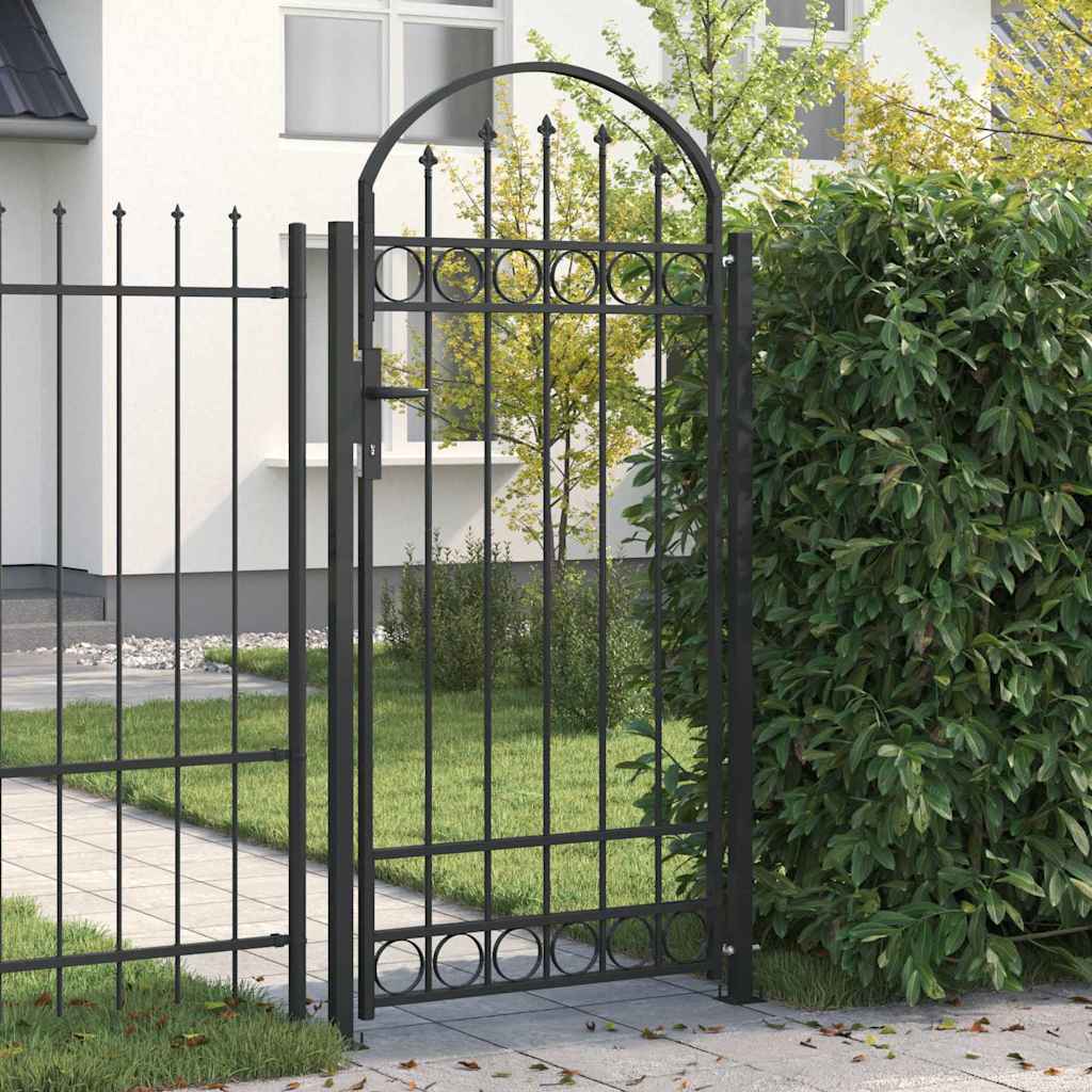 Vidaxl afrasteringspaal met slot grijs 200 x 88 x 14 cm staal