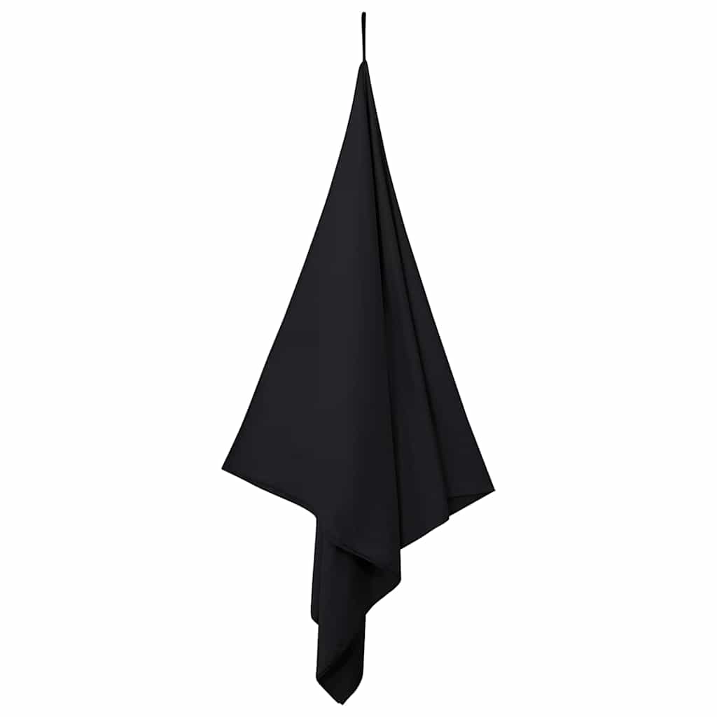 Vidaxl sporthanddoeken 2 pcs zwart 200 x 100 cm polyester en polyamide