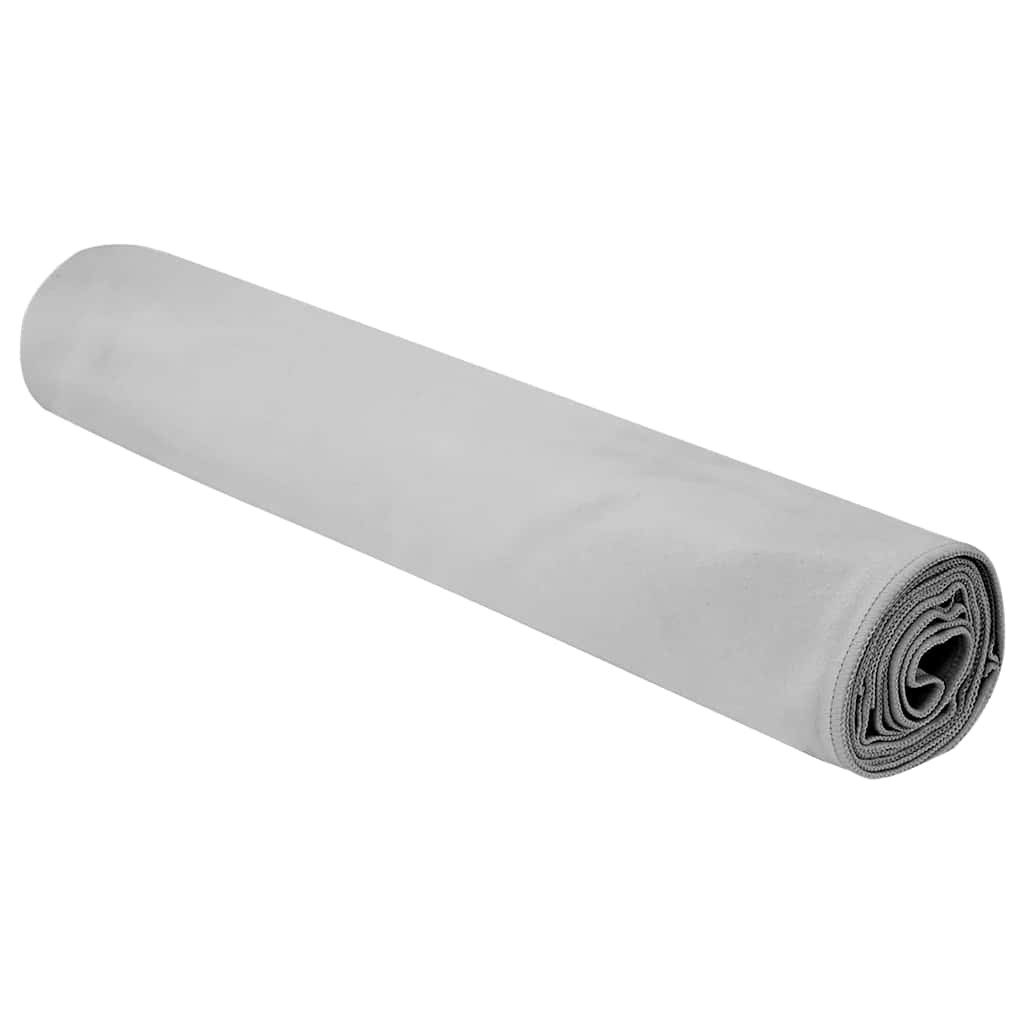 Vidaxl sporthanddoeken 2 pcs grijs 200 x 100 cm polyester en polyamide