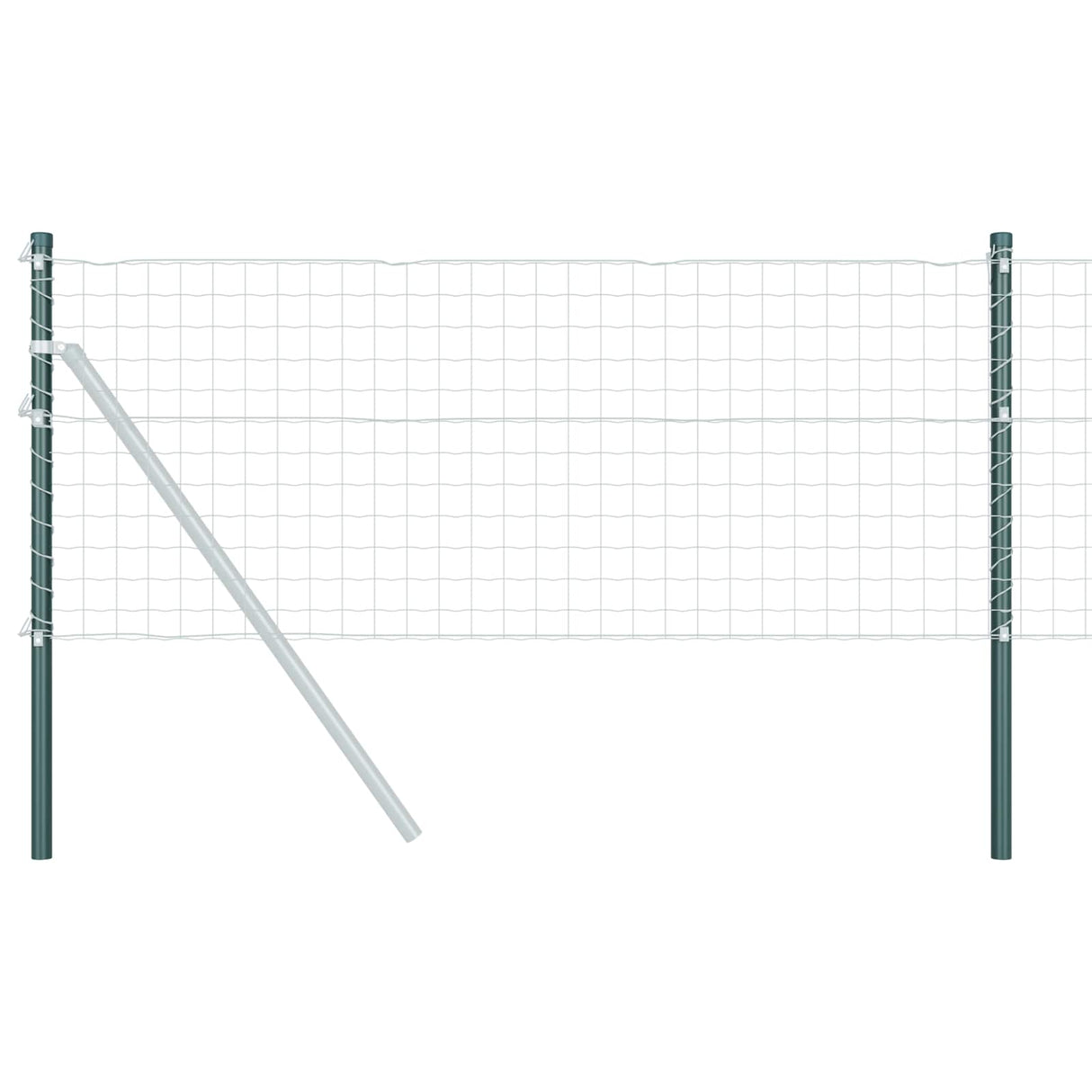 Vidaxl afrasteringspaal 2 pcs groen 120 cm poedergecoat staal