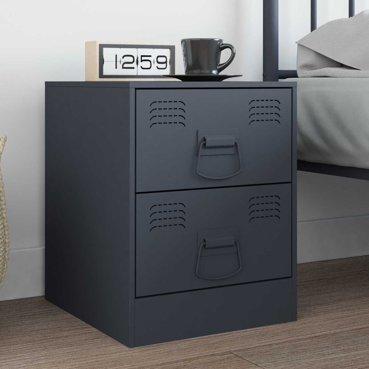 Vidaxl kast handvatten antraciet 85 x 45 mm metaal