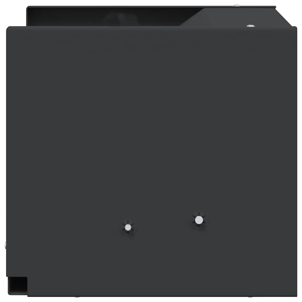 Vidaxl kogel trap box zwart 29 x 22 x 20 cm staal