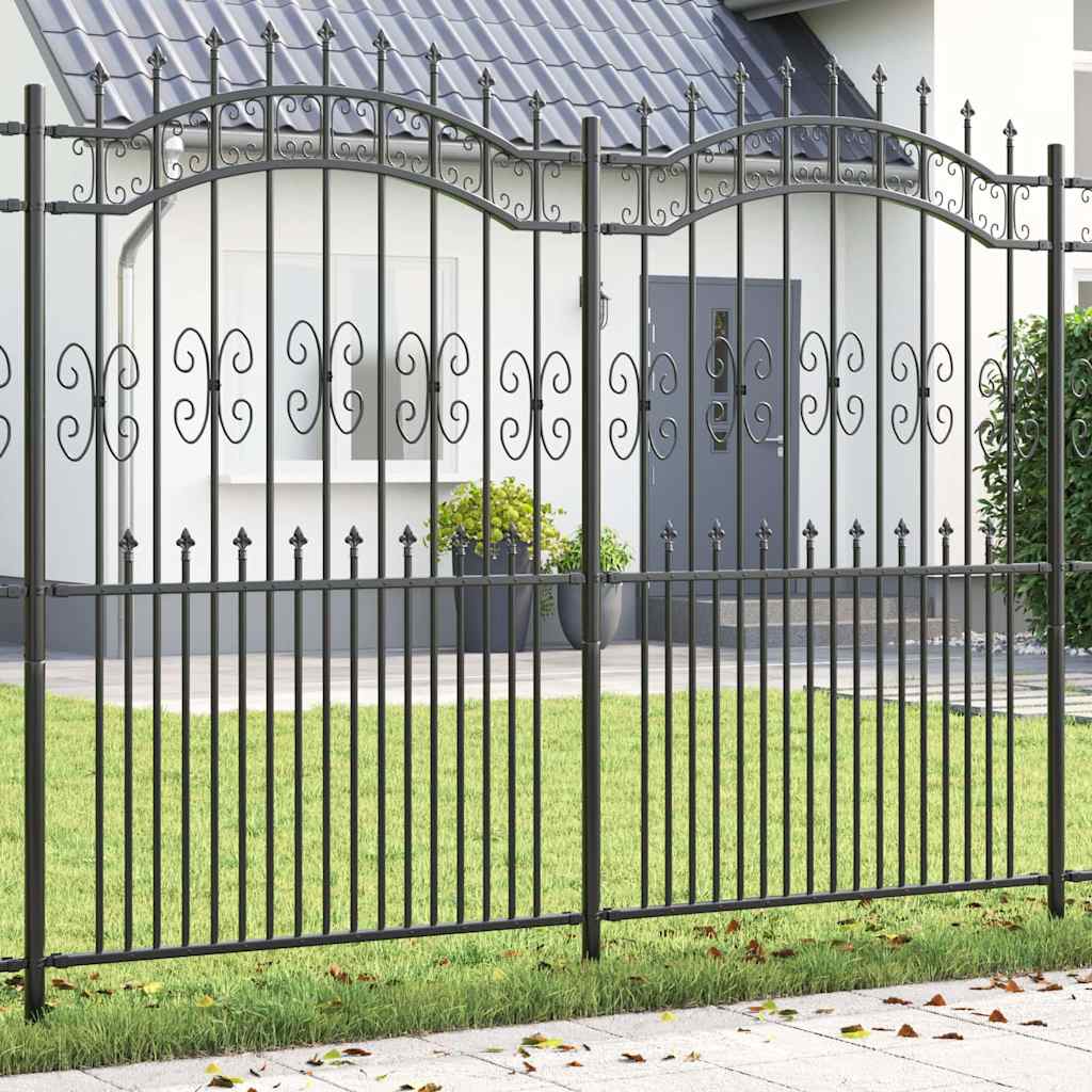 Vidaxl tuinhek grijs 240 x 228 cm poedergecoat staal