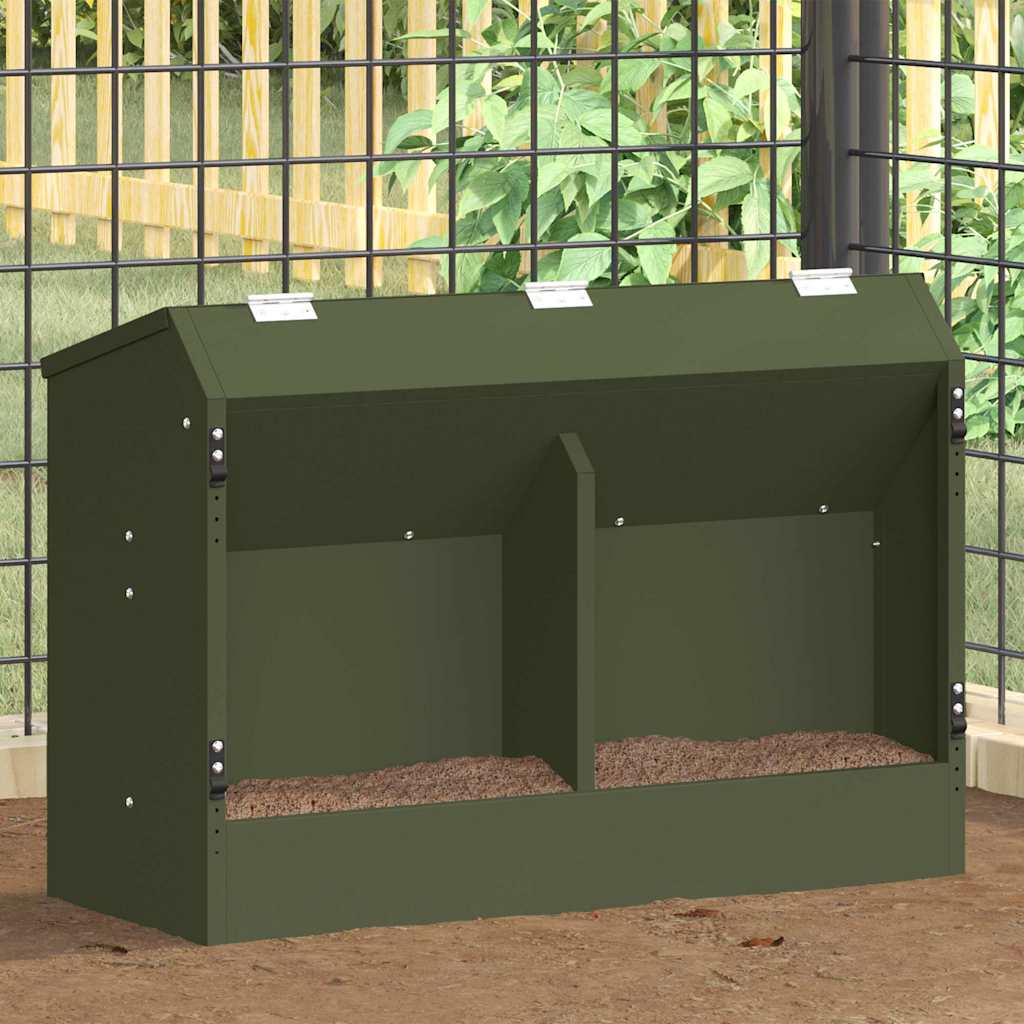 Vidaxl konijnenvoer olijf groen 64,5 x 25,5 x 45,5 cm