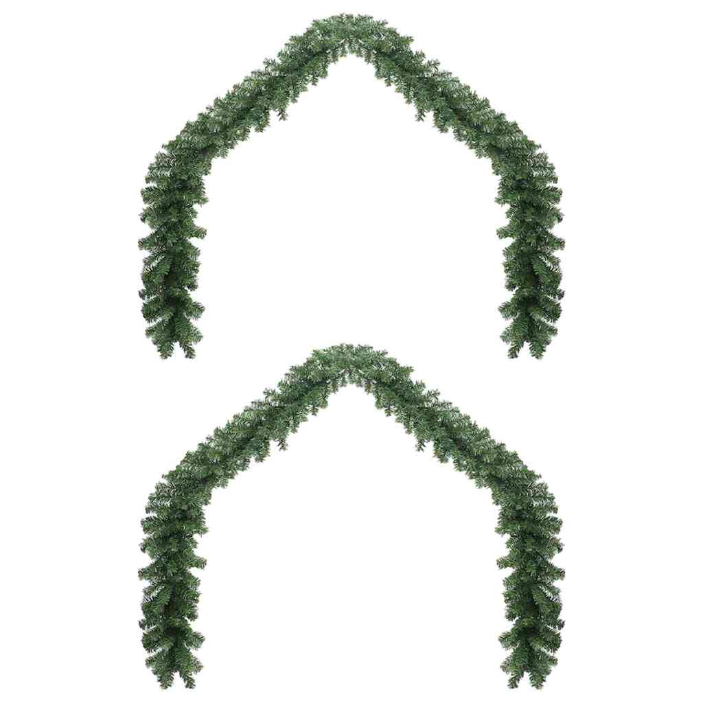 Vidaxl kerstkrans 2 pcs groen 20 m pvc