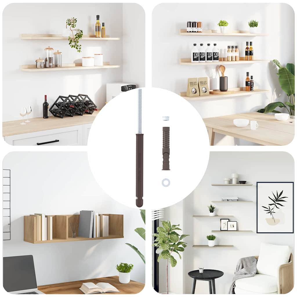 Vidaxl drijvende plank beugels 12 pcs beige ø14 x 210 mm staal