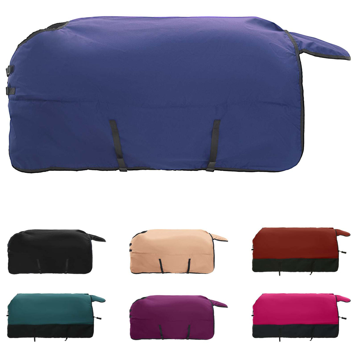 Vidaxl paardendeken donkergroen en zwart 95 cm polyester