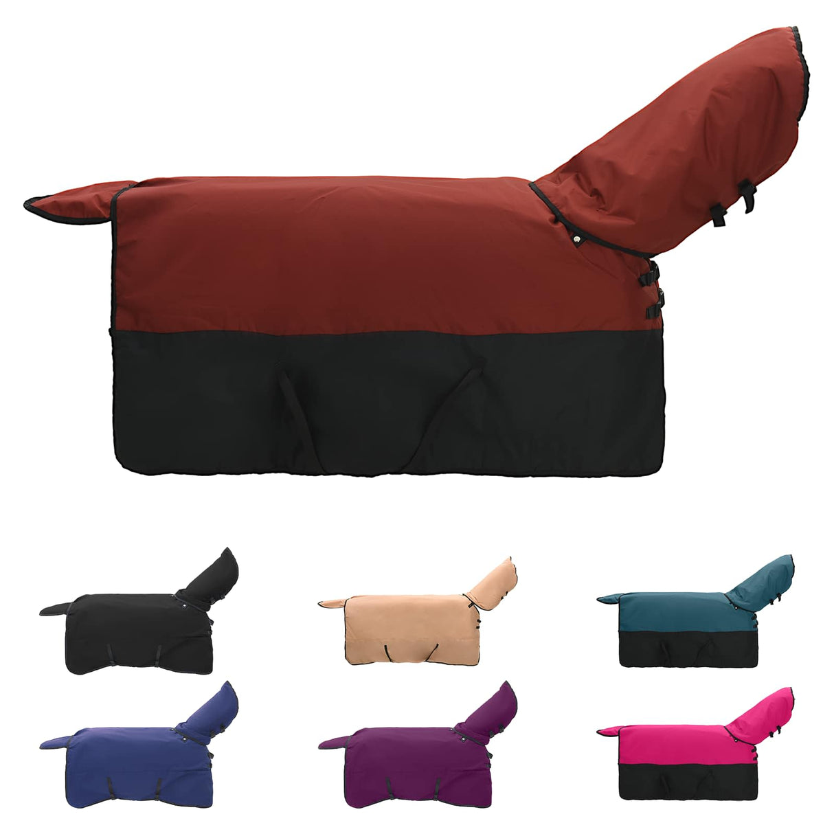 Vidaxl paardendeken donkergroen en zwart 125 cm polyester