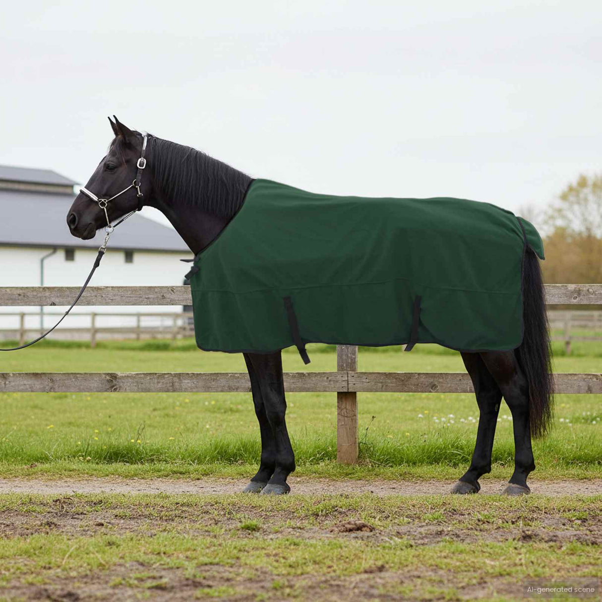 Vidaxl paardendeken volledig donkergroen polyester