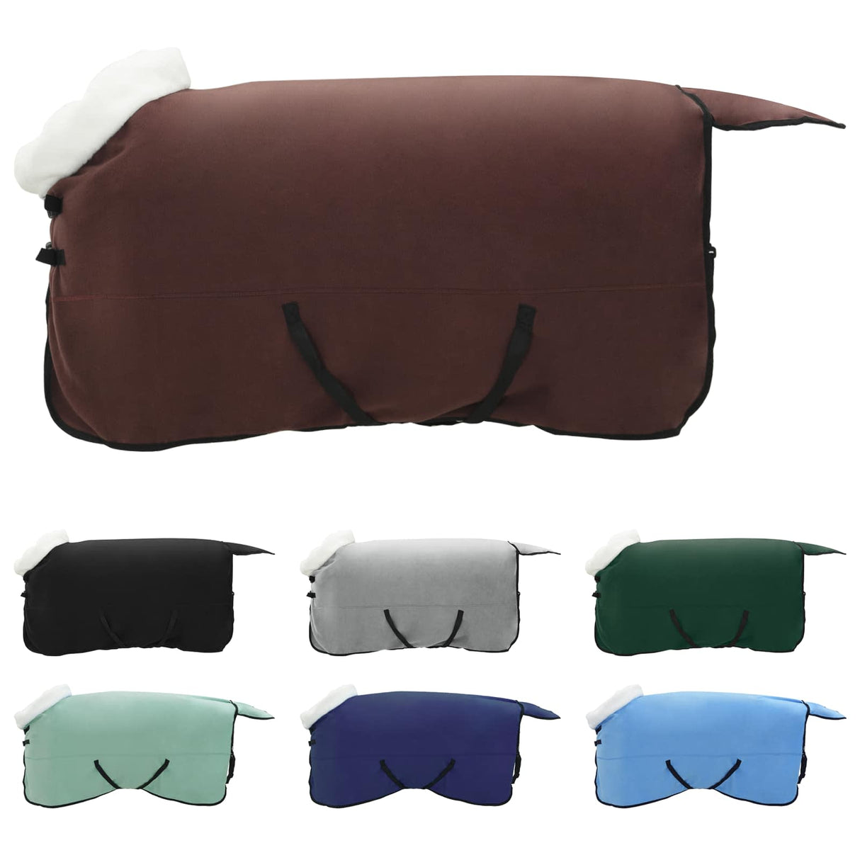 Vidaxl paardendeken volledig donkerbruin 165 cm polar fleece