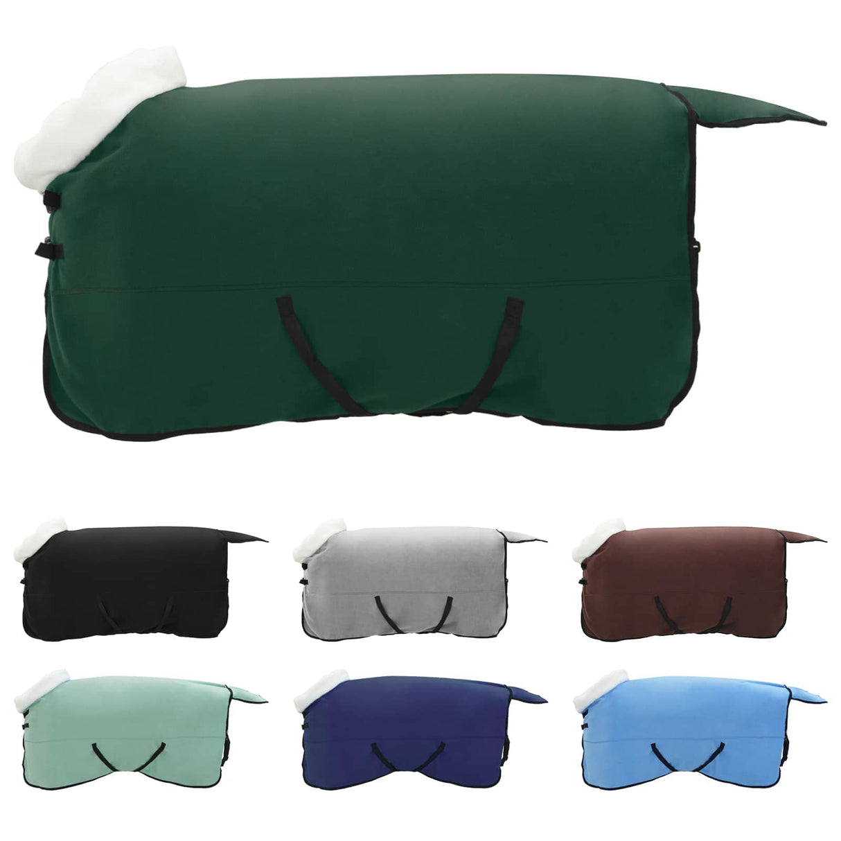 Vidaxl paardendeken volledig donkergroen 165 cm polar fleece
