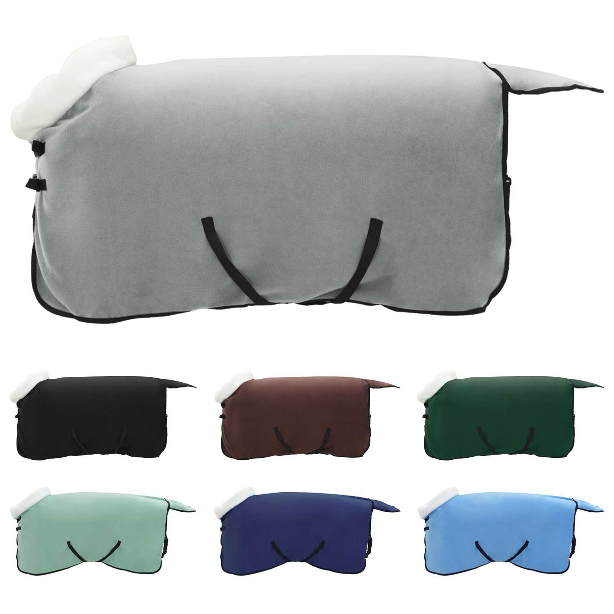 Vidaxl paardendeken volledig lichtgrijs 75 cm polar fleece
