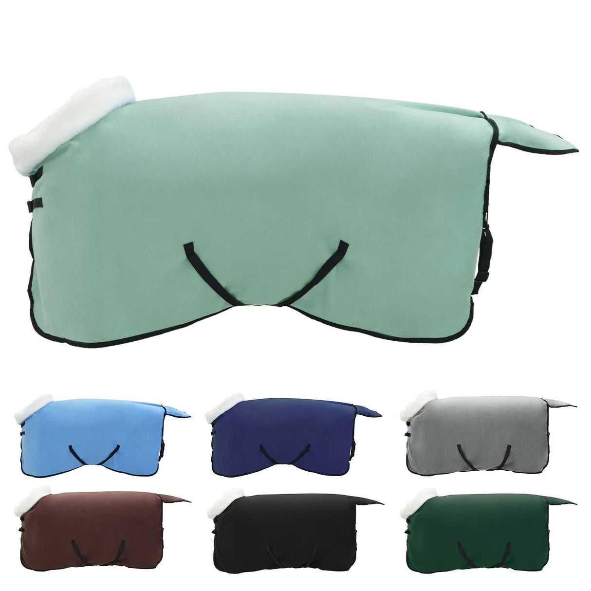 Vidaxl paardendeken volledig donkergroen 105 cm polar fleece