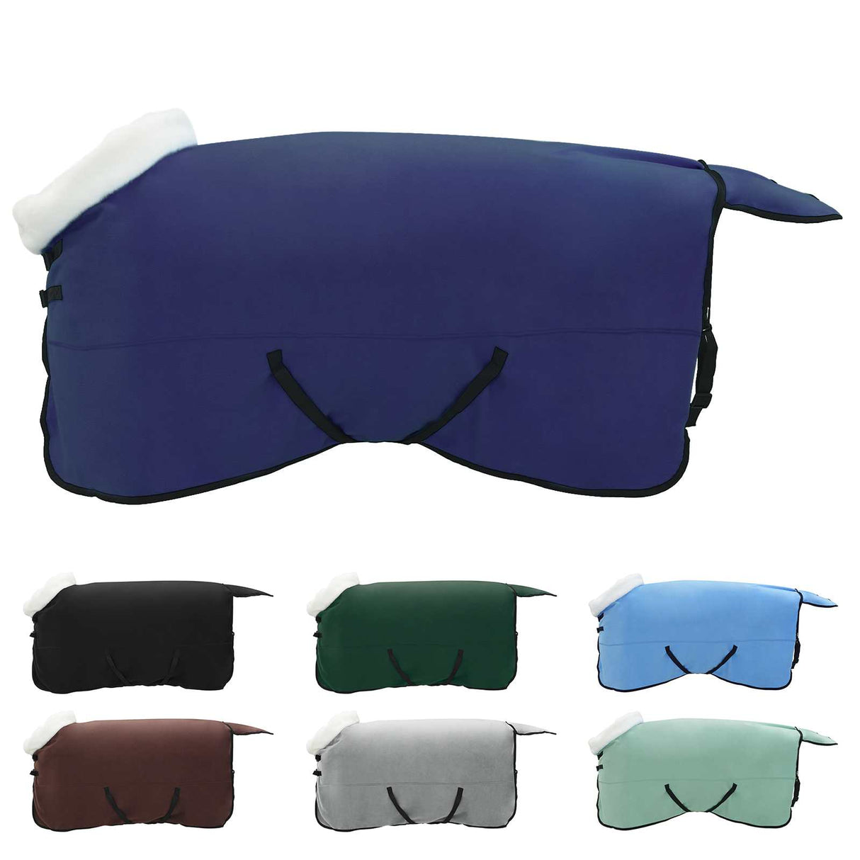Vidaxl paardendeken marineblauw 135 cm polar fleece