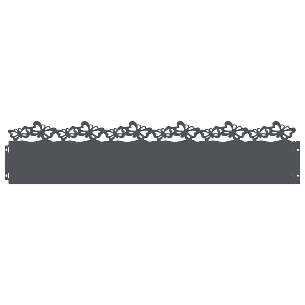 Vidaxl gazonranden 20 pcs antraciet 103 x 0,05 x 22 cm staal
