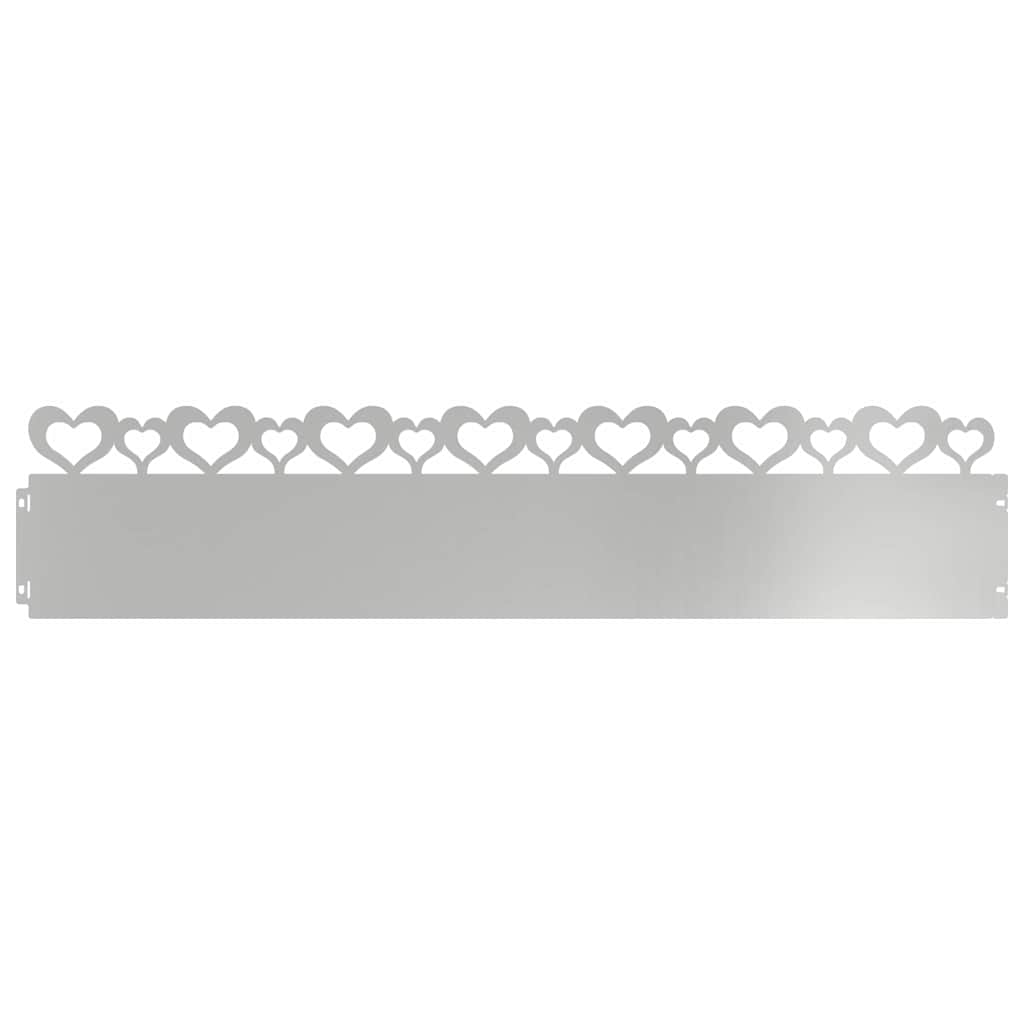 Vidaxl gazonranden 20 pcs zilver 103 x 0,05 x 22 cm