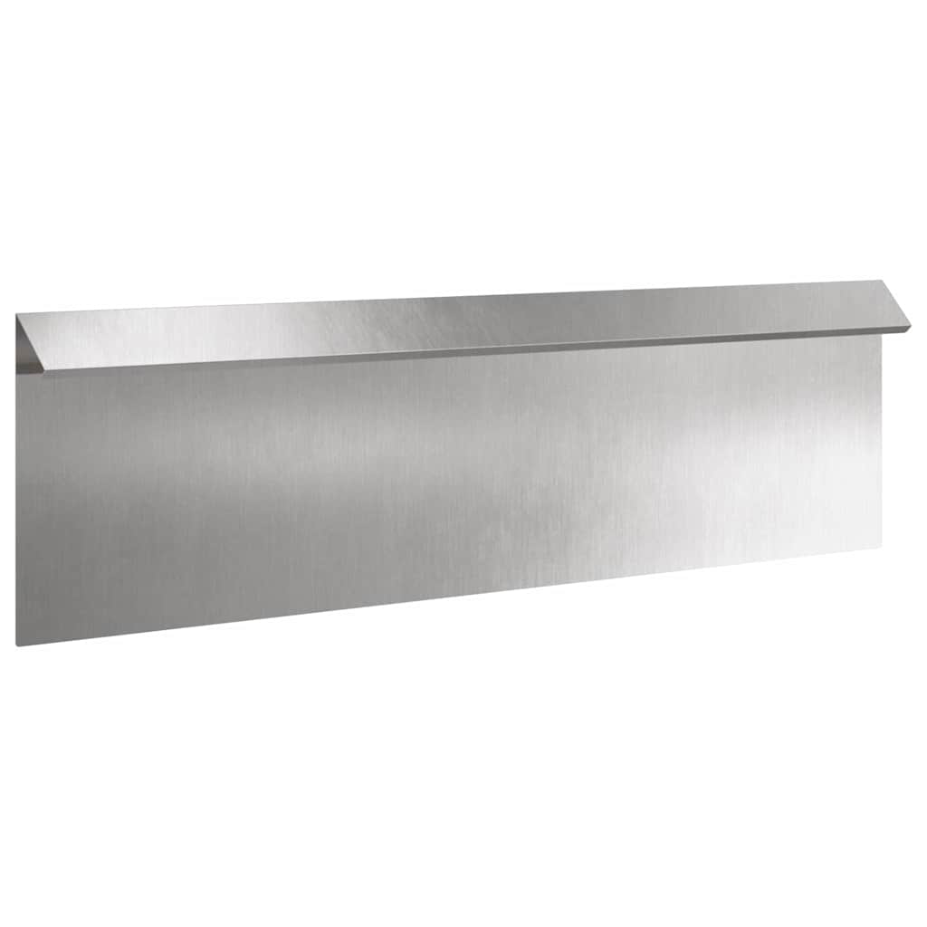 Vidaxl slakkenhekje zilver 100 x 3,5 x 25 cm roestvrij staal