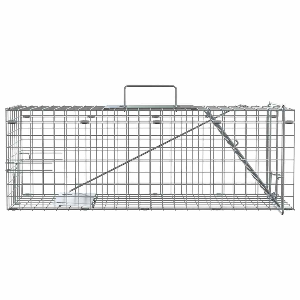 Vidaxl dierenvallen antraciet 61 x 20 x 21,5 cm staal