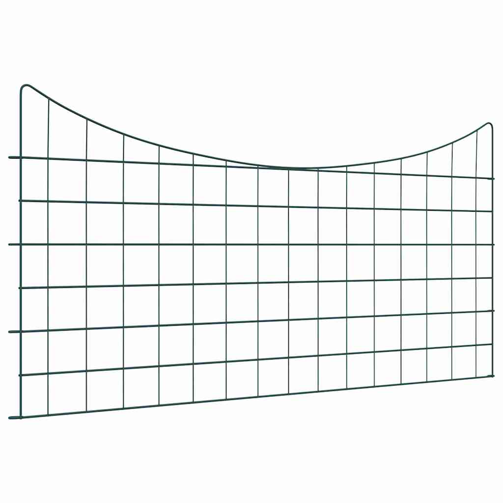 Vidaxl vijverhekken set 5 pcs groen 100 x 50 cm staal