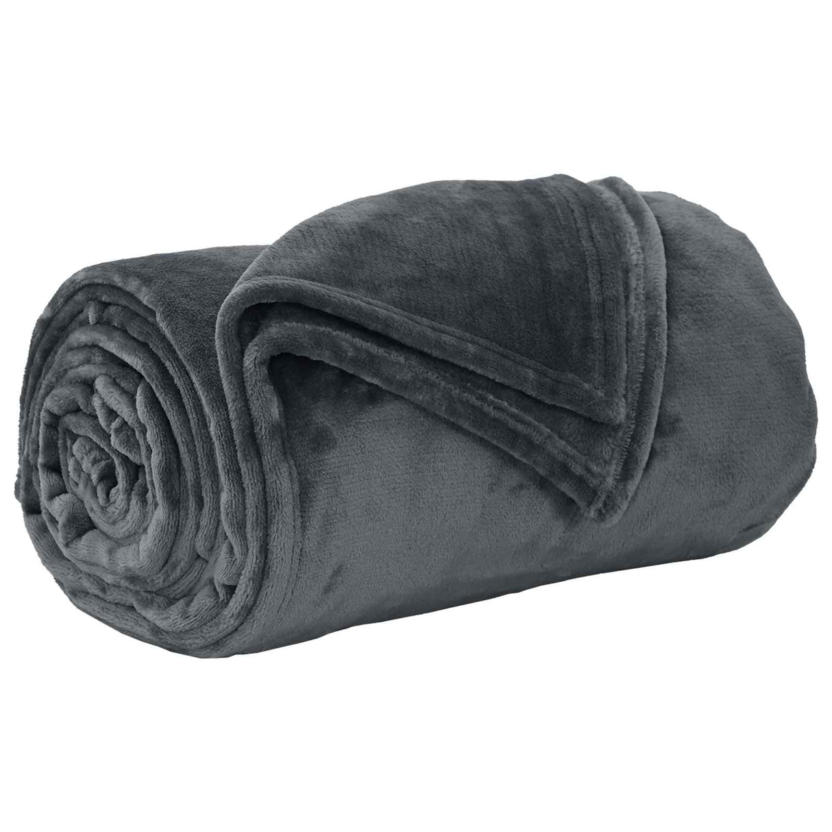 Vidaxl gooi deken donkergrijs 130 x 150 cm fleece