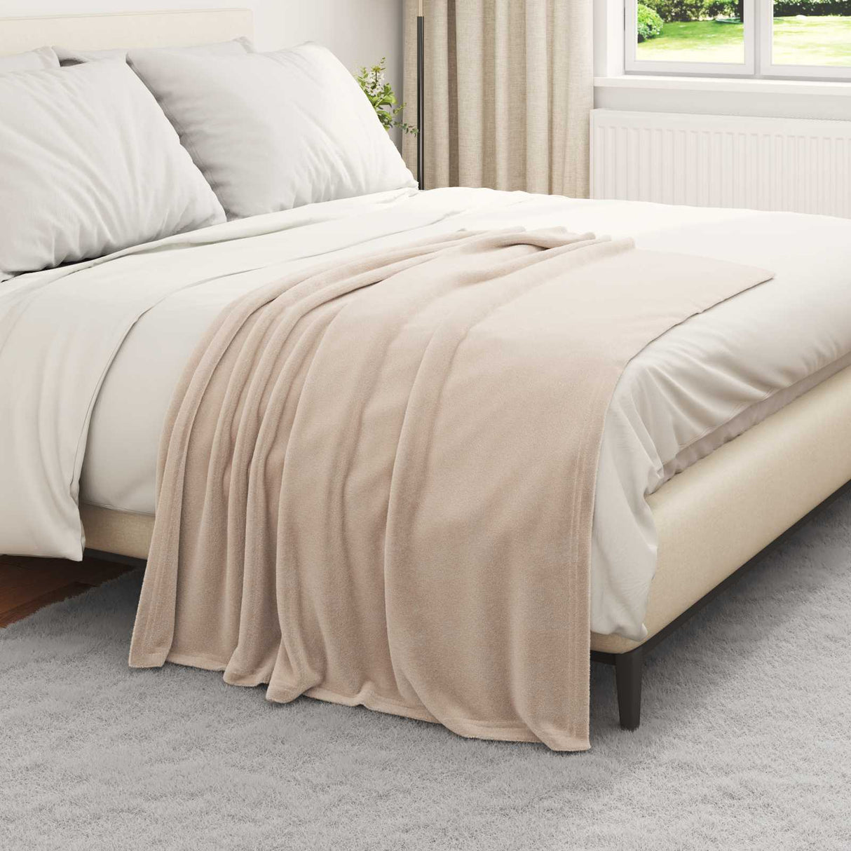 Vidaxl kleden 6 pcs beige 130 x 150 cm fleece