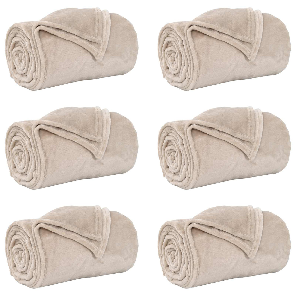Vidaxl kleden 6 pcs beige 150 x 200 cm fleece