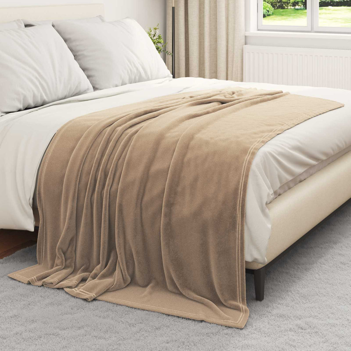 Vidaxl kleden 6 pcs kameel 150 x 200 cm fleece