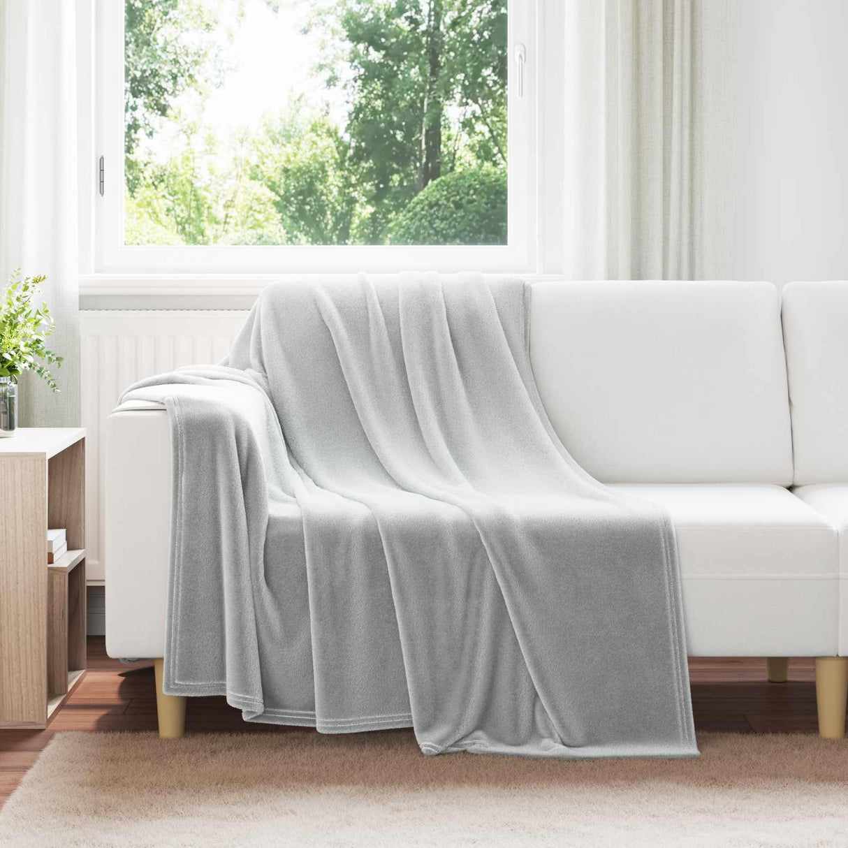 Vidaxl kleden 6 pcs grijs 150 x 200 cm fleece