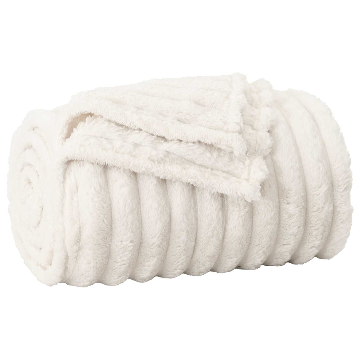 Vidaxl gooi deken crème 150 x 130 cm fleece
