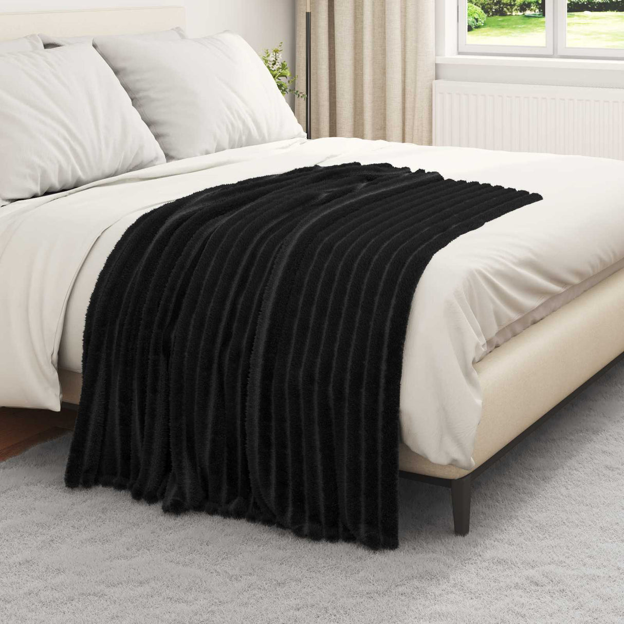 Vidaxl kleden 6 pcs zwart 150 x 130 cm fleece