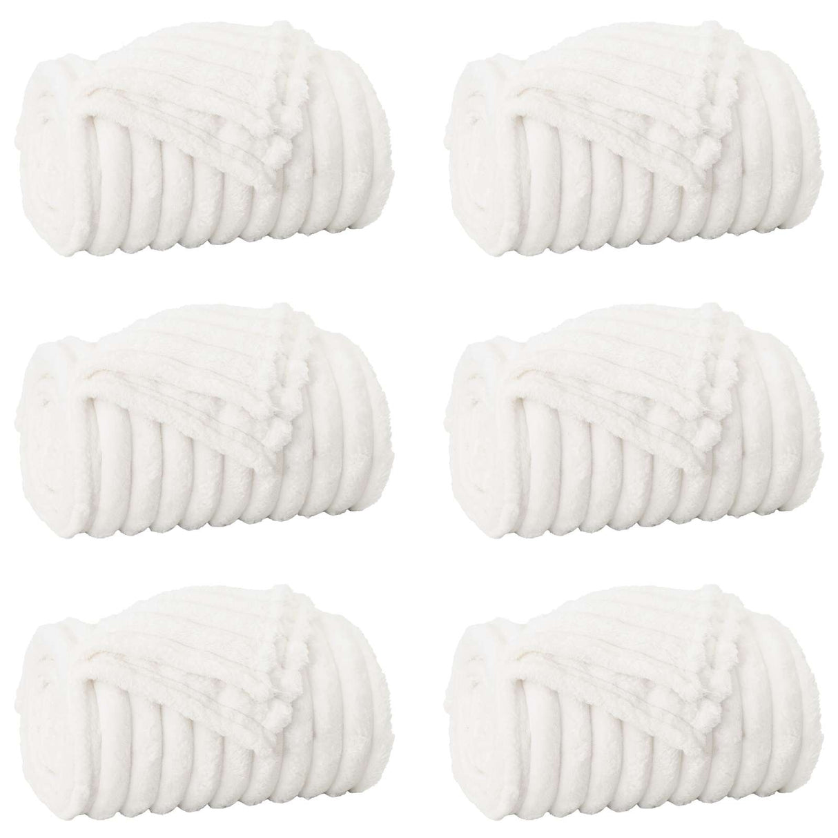 Vidaxl kleden 6 pcs wit 270 x 240 cm fleece