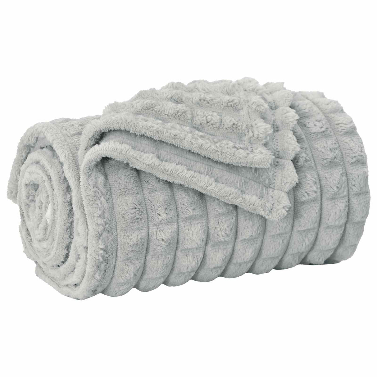 Vidaxl gooi deken grijs 240 x 220 cm fleece