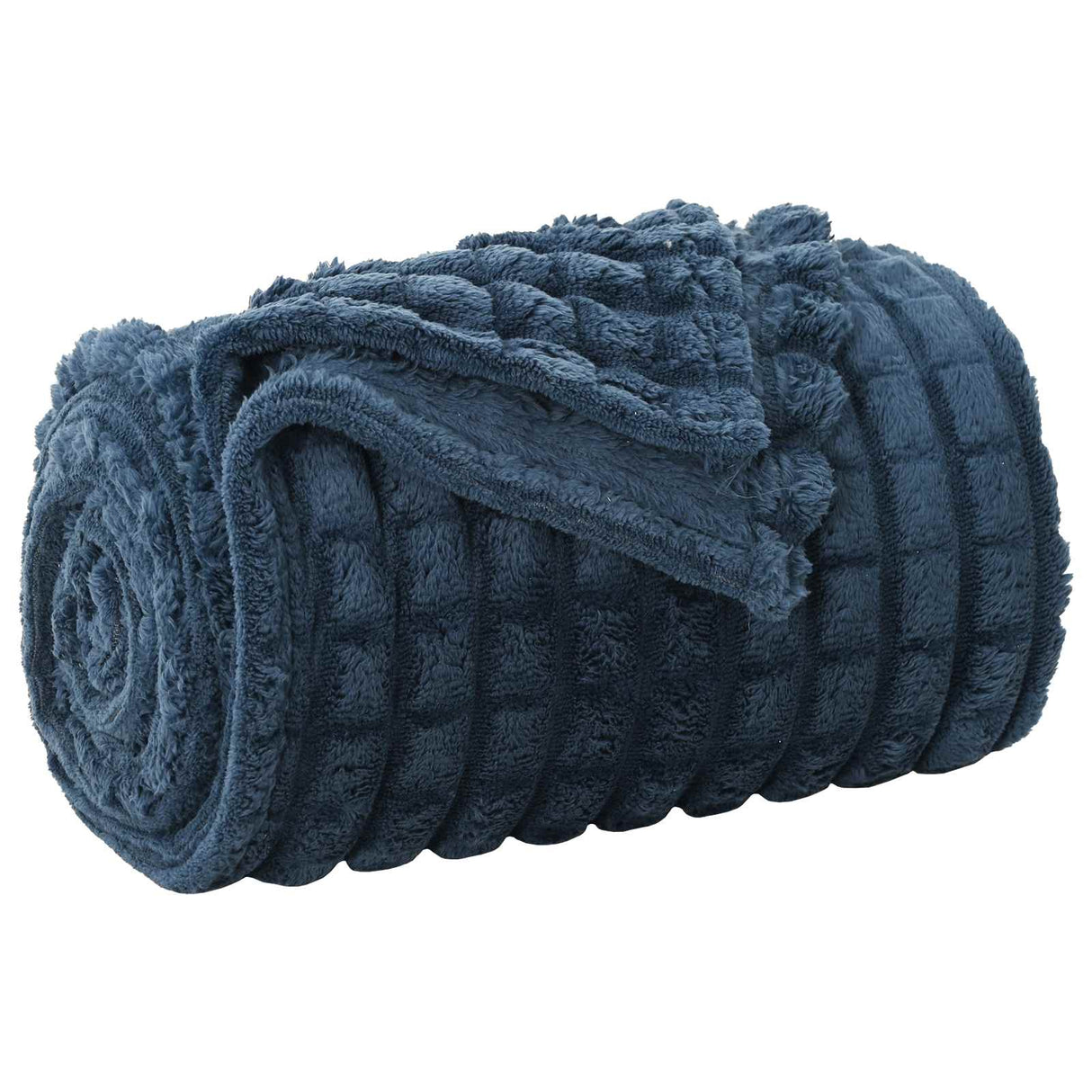 Vidaxl gooi deken marineblauw 200 x 150 cm fleece