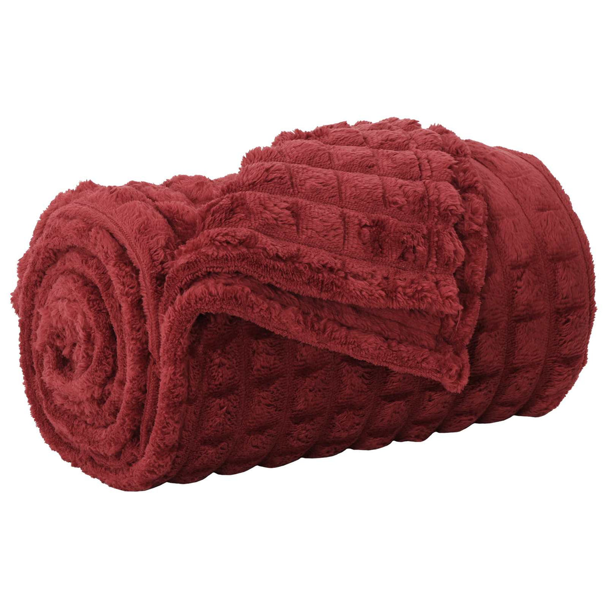 Vidaxl gooi deken bordeaux rood 270 x 240 cm fleece
