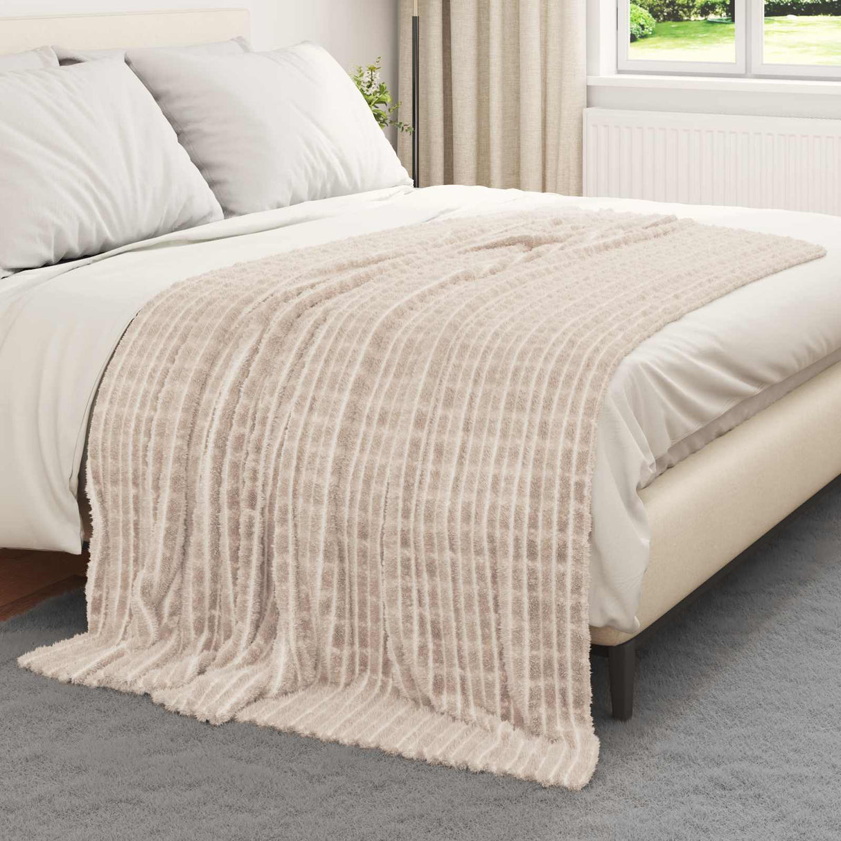 Vidaxl kleden 6 pcs beige 200 x 150 cm fleece