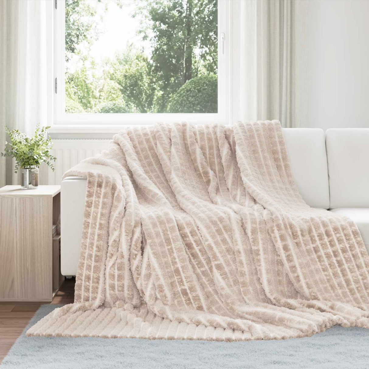Vidaxl kleden 6 pcs beige 270 x 240 cm fleece
