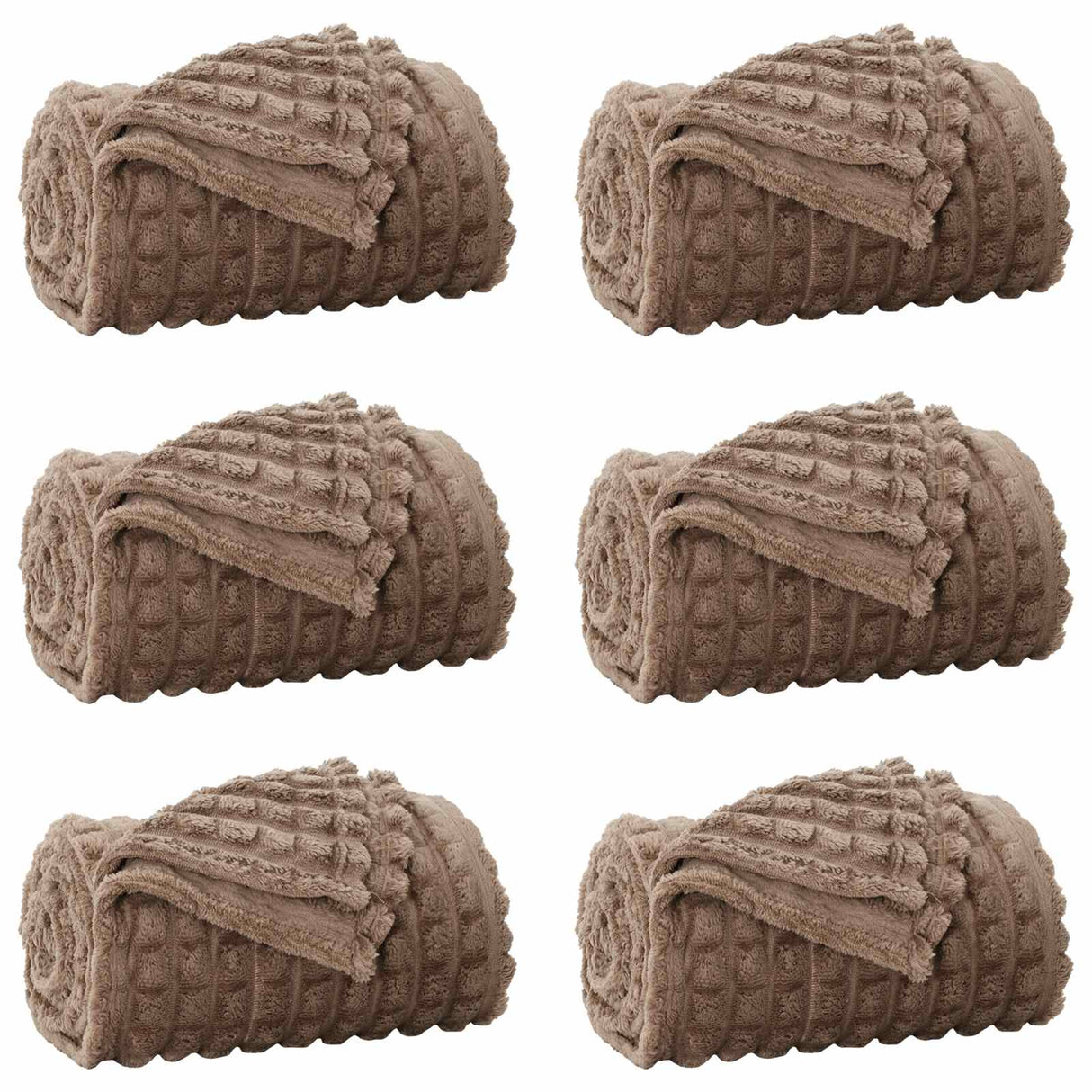 Vidaxl kleden 6 pcs kameel 150 x 130 cm fleece