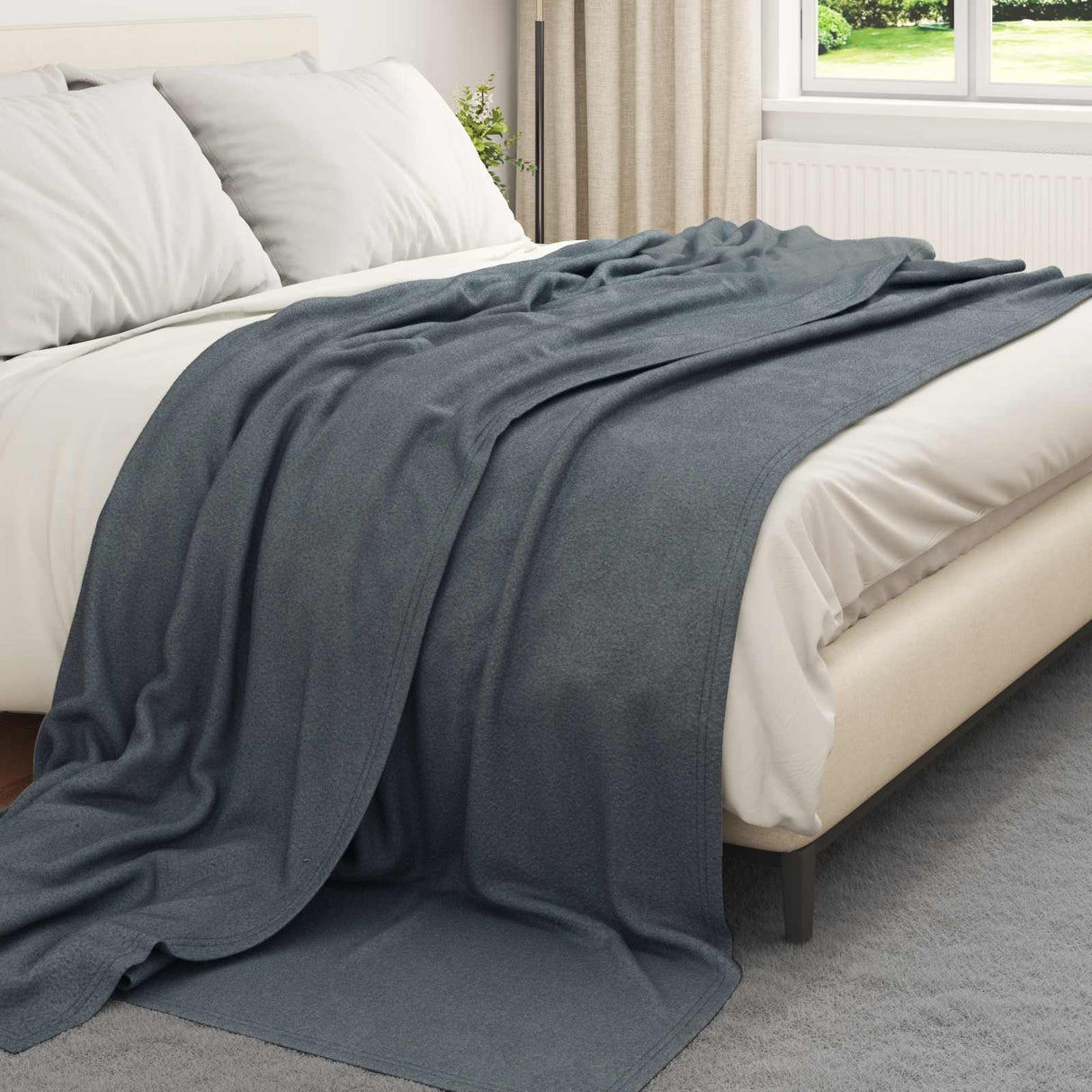 Vidaxl kleden 24 pcs donkergrijs 270 x 240 cm fleece