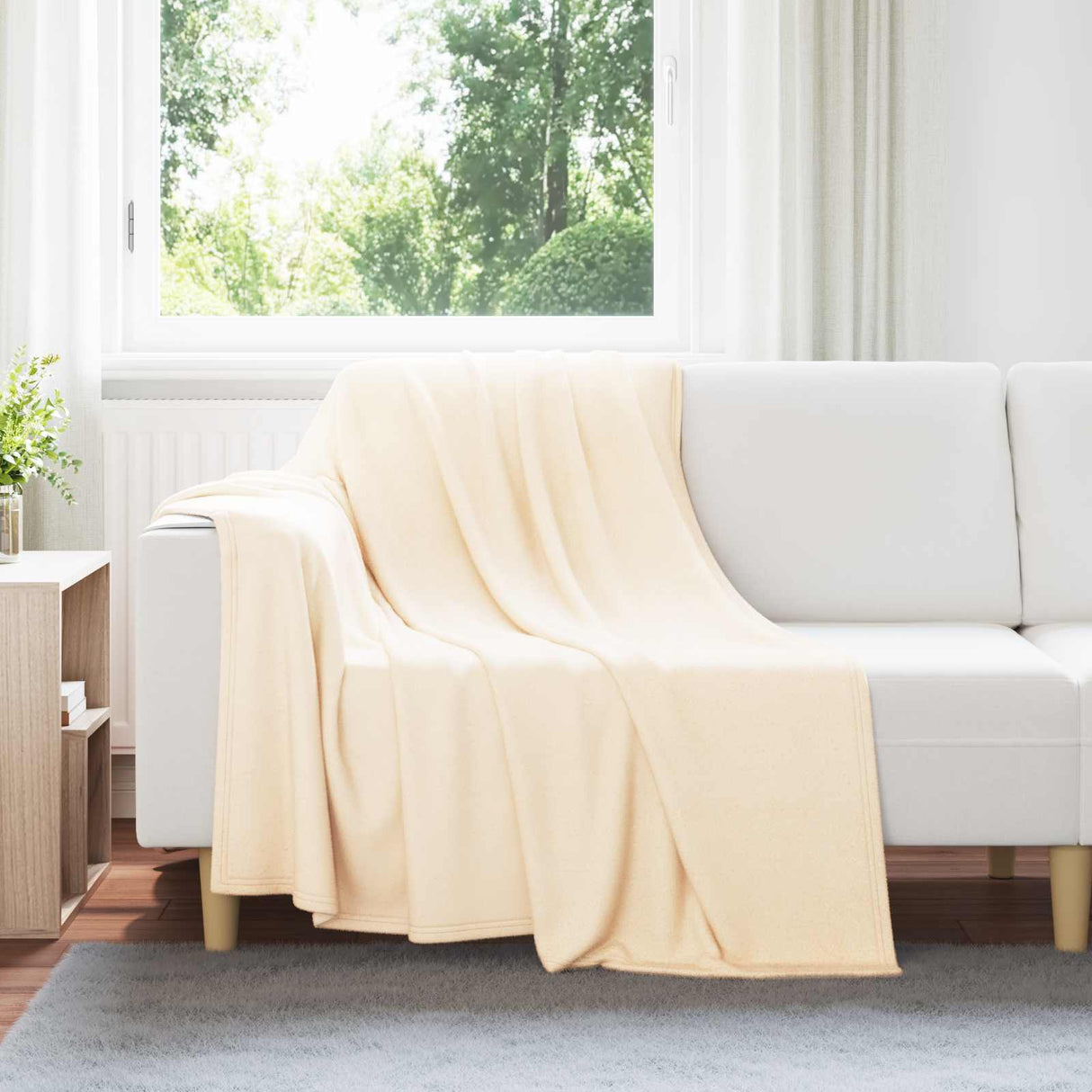 Vidaxl kleden 24 pcs crème 200 x 150 cm fleece