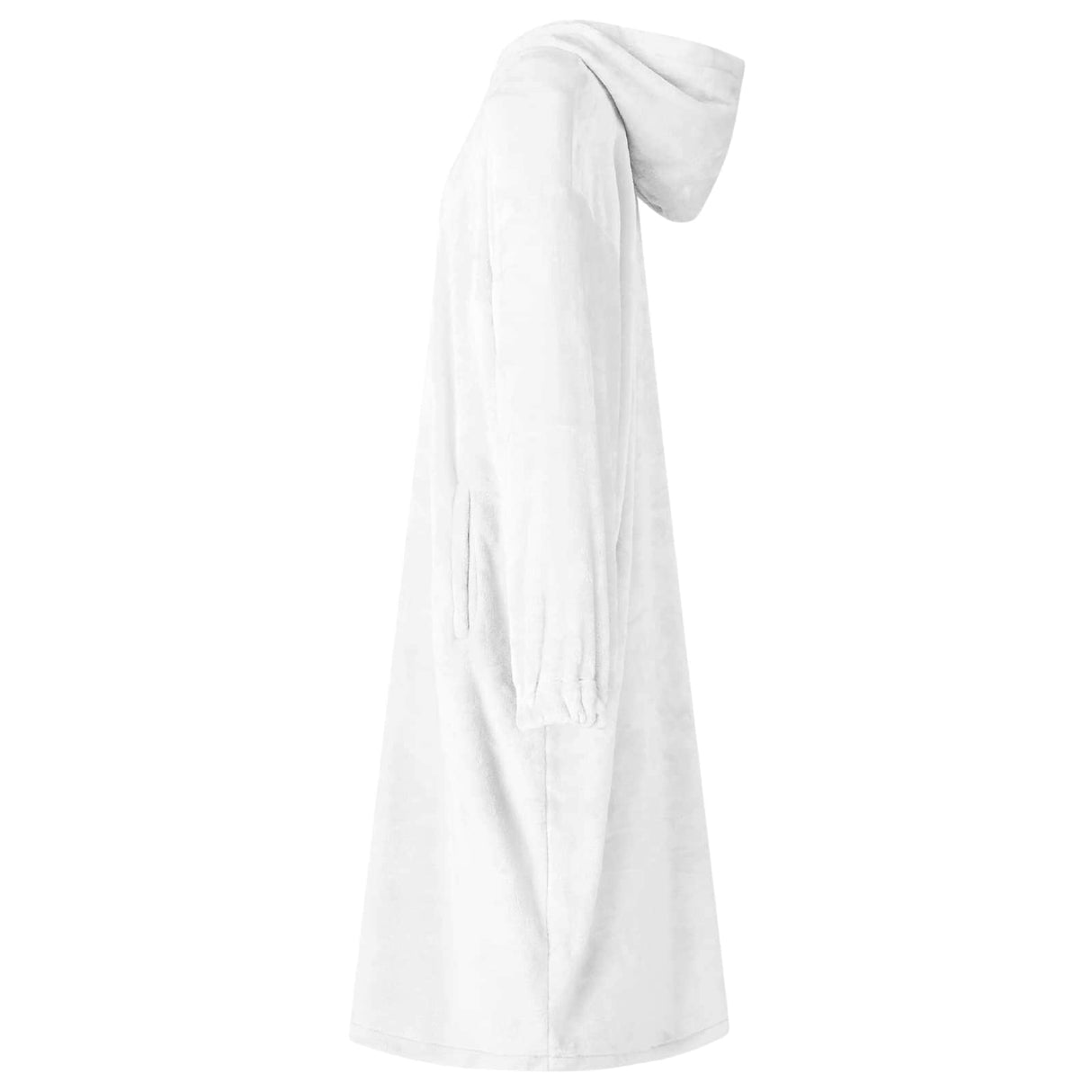 Vidaxl deken hoodie wit m flanel
